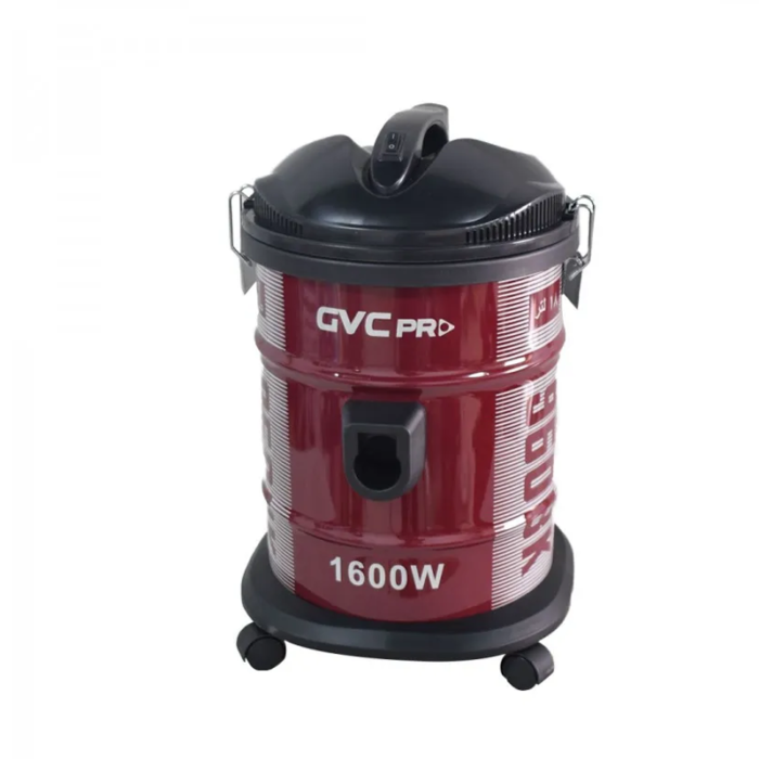 ⁦مكنسة كهربائية برميل بسعة 18 لتر وقوة 1600 واط – لون برغندي - GVCV-1600⁩ - الصورة ⁦3⁩