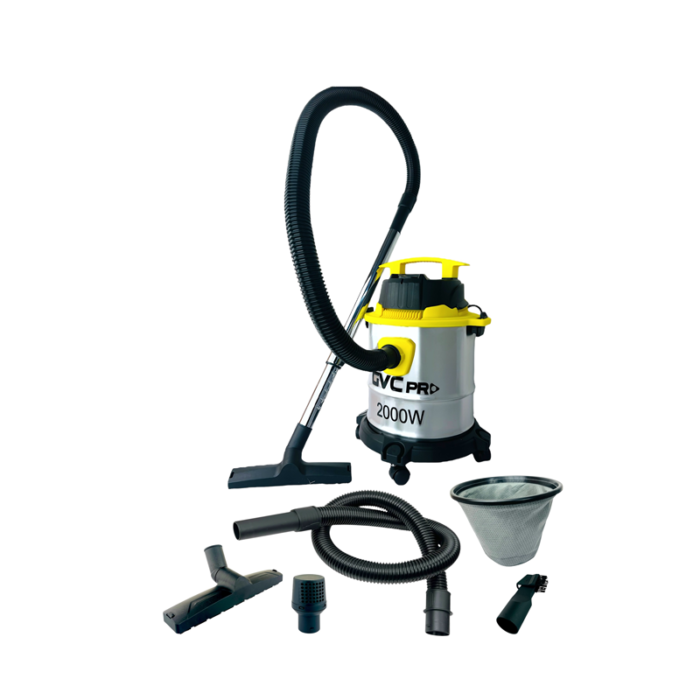 ⁦مكنسة برميل شفط ماء جي في سي برو ستانلس ستيل 15 لتر – 2000 واط – GVCV-5015⁩ - الصورة ⁦3⁩