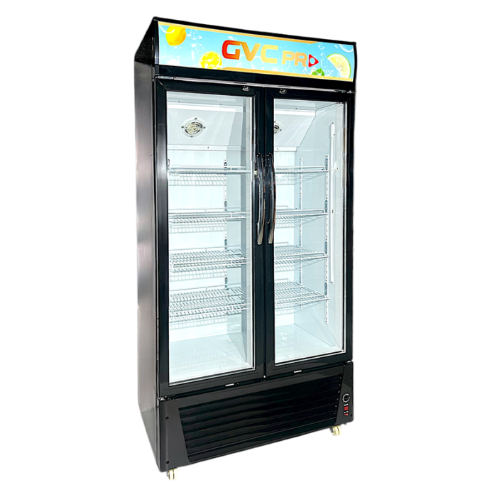 ⁦جي في سي برو ثلاجة عرض618 لتر  باب زجاجي – أسود- GVSW-780⁩ - الصورة ⁦3⁩