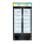 جي في سي برو ثلاجة عرض618 لتر  باب زجاجي – أسود- GVSW-780