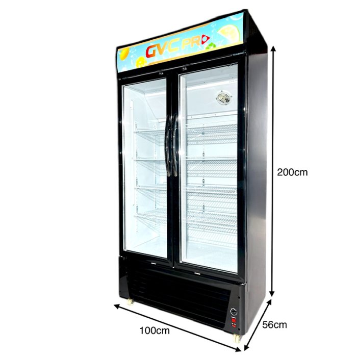 ⁦جي في سي برو ثلاجة عرض618 لتر  باب زجاجي – أسود- GVSW-780⁩ - الصورة ⁦4⁩