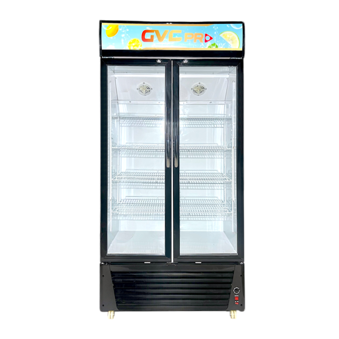 ⁦جي في سي برو ثلاجة عرض618 لتر  باب زجاجي – أسود- GVSW-780⁩ - الصورة ⁦2⁩