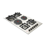 ⁦كيتشن لاين مسطح 90سم 4 عين غاز شبك منفصل ثقيل  + 2 عين كهرباء حجر -JE4008M⁩ - الصورة ⁦3⁩