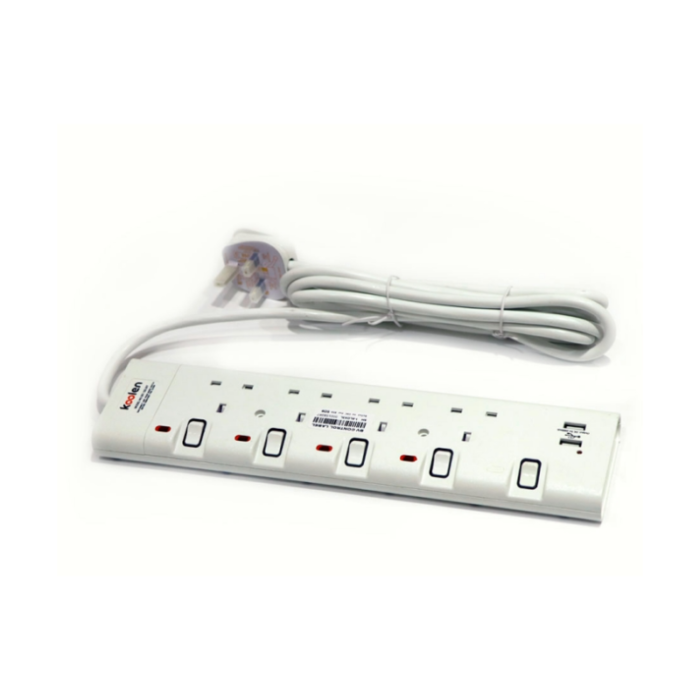 ⁦30110009 كولن توصيلة كهربائية 3 متر ابيض⁩ - الصورة ⁦2⁩