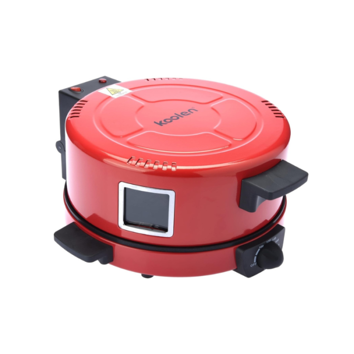 ⁦كولن آلة صنع البيتزا والخبز العربي – 1800 واط، قطر 30 سم، لون أحمر، ستانلس ستيل – 800109002⁩ - الصورة ⁦2⁩