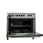 فرن غاز سوبر جنرال 5 شعلات مع أمان كامل وشواية مزدوجة وإشعال ذاتي ستيل فضي مقاس 90×60سم – KSGC9262FSY - الصورة 3