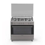 فرن غاز سوبر جنرال 5 عيون مع مروحة وإضاءة داخلية استيل مقاس 60×90 سم – KSGC9901FS