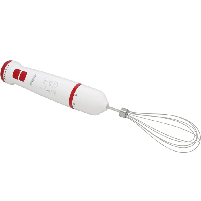 ⁦خلاط يدوي من ستانلس ستيل من سوبر جنرال، بقوة 600 واط، شفرات حادة، تحكم متدرج في السرعة، زر توربو، ذراع خلط قابل للإزالة، موديل KSGHB-196-PD، اللون أبيض⁩ - الصورة ⁦4⁩