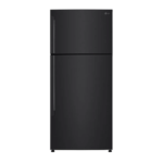 ال جي ثلاجة بابين، فريزر علوي، انفرتر، تدفق هواء متعدد، 18 قدم، 509 لتر، اسود - LT19CBBMIN