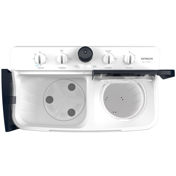 ⁦غسالة هيتاشي بحوضين سعة 8 كغ – رمادي غامق – LTT08JWTMRG⁩ - الصورة ⁦5⁩