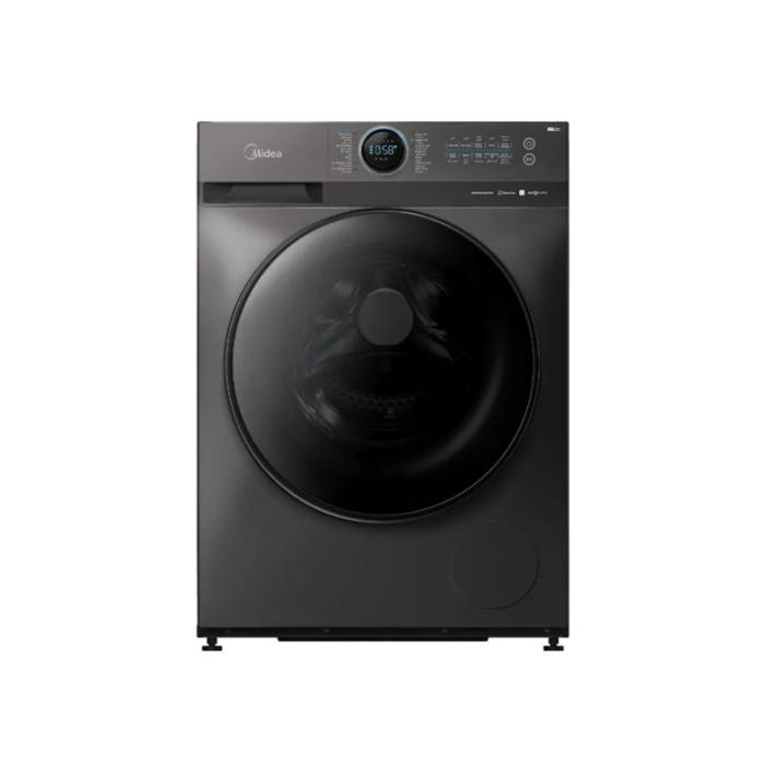 ⁦ميديا غسالة منزلية اتوماتيك تعبئة امامية 8 كجم، عناية بالبخار، انفرتر، تيتانيوم - MF200W80W1TSA⁩ - الصورة ⁦2⁩