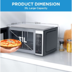 ⁦ميديا ميكرويف الكهربائي مع شواية – 31 لتر – 1000 واط – فضي - EG131BS⁩ - الصورة ⁦2⁩