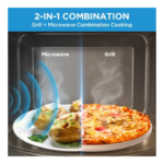 ⁦ميديا ميكرويف الكهربائي مع شواية – 31 لتر – 1000 واط – فضي - EG131BS⁩ - الصورة ⁦3⁩