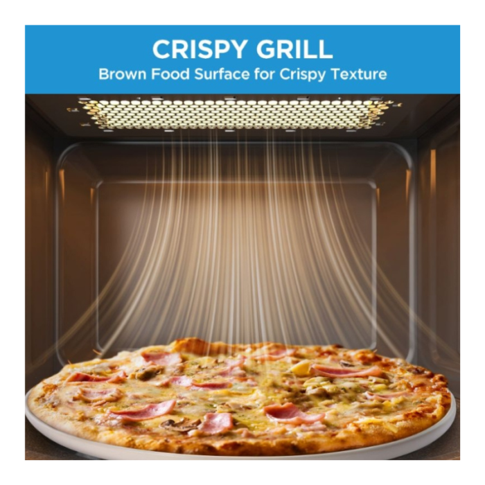 ⁦ميديا ميكرويف الكهربائي مع شواية – 31 لتر – 1000 واط – فضي - EG131BS⁩ - الصورة ⁦4⁩