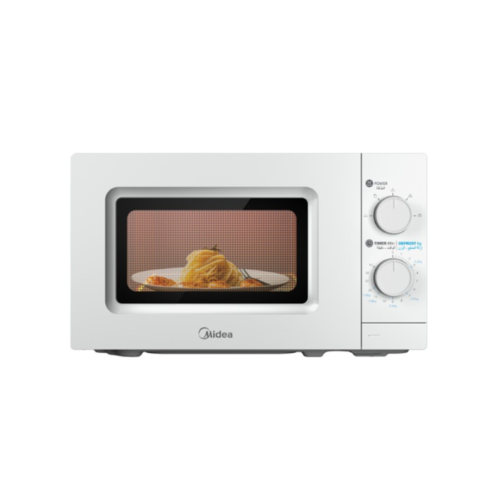 ⁦ميديا ميكرويف 20 لتر – 700 واط – أبيض – موديل MM720C2GSS⁩ - الصورة ⁦1⁩