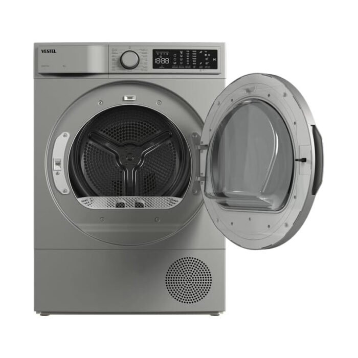 ⁦مجفف ملابس فيستل 8 كيلو, 15 برنامج , لون استيل , صنع في تركيا TDH8SPT3DS⁩ - الصورة ⁦2⁩