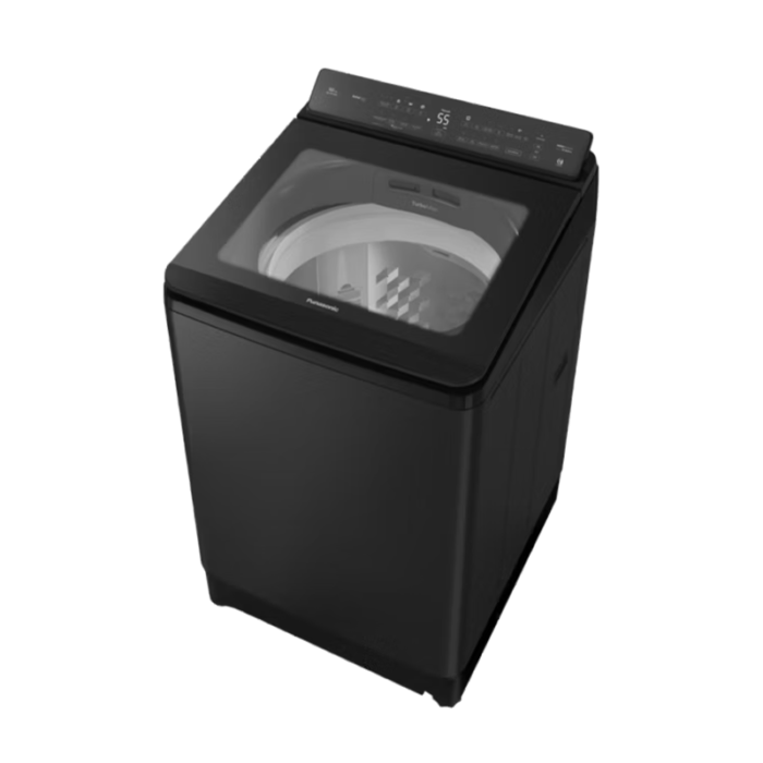 ⁦باناسونيك غسالة علوية 16 كيلو، تقنية ActiveFoam، TurboWash، نظام StainMaster+، برنامج عباية، وضع Eco، مضاد للبكتيريا، شاشة LED – أسود – NA-FD16X1BSA⁩ - الصورة ⁦4⁩