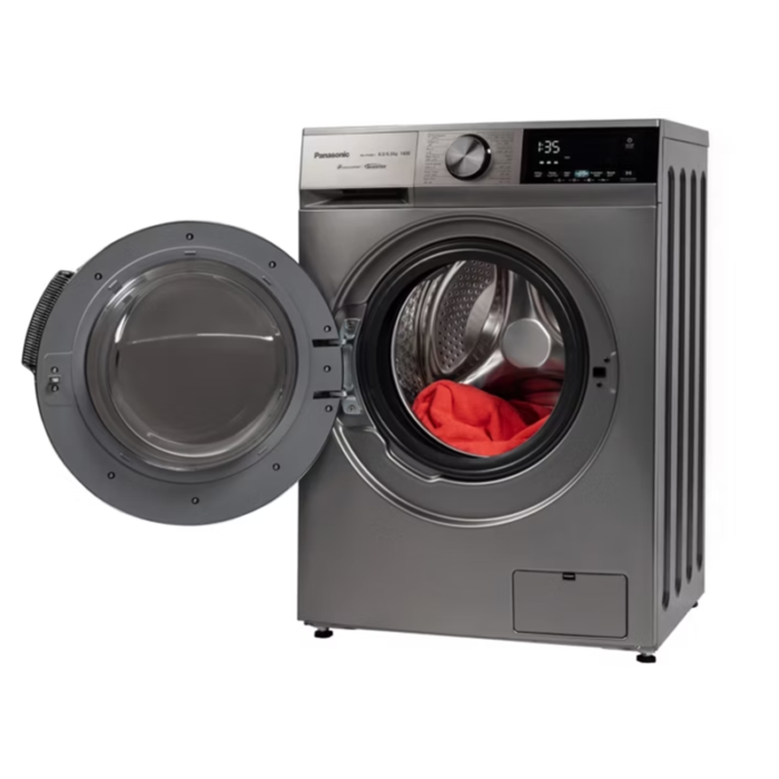 ⁦باناسونيك غسالة أمامية غسيل وتجفيف , سعة 8 كجم / 6 كجم  , إنفرتر موفر للطاقة  , لون فضي  ,  NA-S16ML1LSA⁩ - الصورة ⁦6⁩
