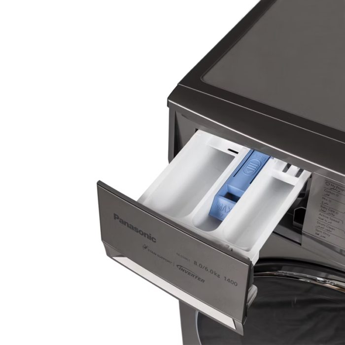 ⁦باناسونيك غسالة أمامية غسيل وتجفيف , سعة 8 كجم / 6 كجم  , إنفرتر موفر للطاقة  , لون فضي  ,  NA-S16ML1LSA⁩ - الصورة ⁦5⁩