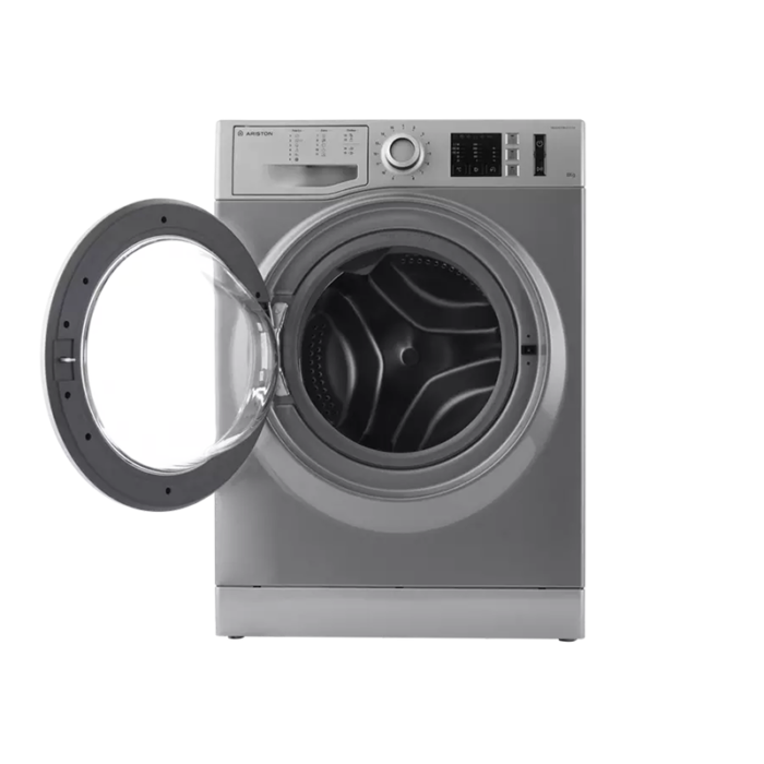 ⁦غسالة أريستون أوتوماتيك أمامية سعة 10 كغ – 14 برنامج غسيل – فضي – NLLCD1045SCA60HZ⁩ - الصورة ⁦3⁩