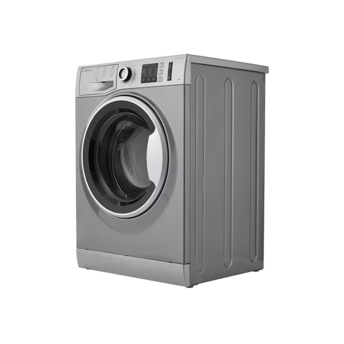 ⁦غسالة أريستون أوتوماتيك أمامية سعة 10 كغ – 14 برنامج غسيل – فضي – NLLCD1045SCA60HZ⁩ - الصورة ⁦4⁩