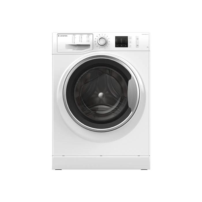 ⁦غسالة ملابس أريستون تحميل أمامي - 8 كجم - 14 برنامج - أبيض - NM10823WS60HZ⁩ - الصورة ⁦2⁩