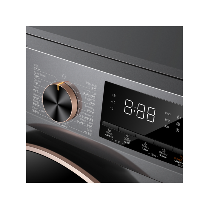 ⁦تي سي ال غسالة تحميل أمامي- 10 كجم- فضي -C2110FLG⁩ - الصورة ⁦3⁩