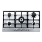 أريستون مسطح مدمج، 5 شعلات، 90 سم، نظام أمان، إشعال ذاتي، ستانلس ستيل ايطالي - PK951TGHSA