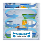 باناسونيك ثلاجة بفريزر علوي , سعة 14.4 قدم³ , إنفرتر موفر للطاقة , لون فضي ,NR-BC535VSSA - الصورة 5