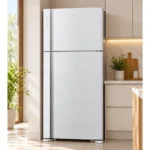 ⁦ثلاجة هيتاشي Hitachi بابين 19.4 قدم فريزر علوي إنفرتر أبيض – R-V700PS7K-1TWH⁩ - الصورة ⁦6⁩