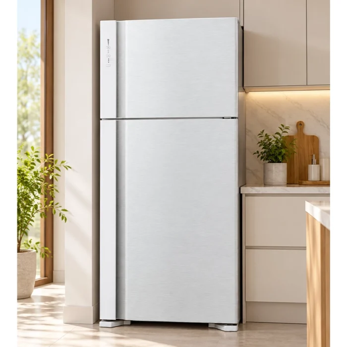⁦ثلاجة هيتاشي Hitachi بابين 19.4 قدم فريزر علوي إنفرتر أبيض – R-V700PS7K-1TWH⁩ - الصورة ⁦6⁩