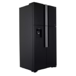 ⁦هيتاشي ثلاجة أربع أبواب، 19.1 قدم، إنفرتر، تبريد مزدوج، فلتر ثلاثي، 4 أوضاع تخزين،مبرد مياه ، لون أسود زجاجي – R-W660PS7GBK⁩ - الصورة ⁦3⁩