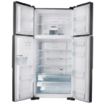 ⁦هيتاشي ثلاجة أربع أبواب، 19.1 قدم، إنفرتر، تبريد مزدوج، فلتر ثلاثي، 4 أوضاع تخزين،مبرد مياه ، لون أسود زجاجي – R-W660PS7GBK⁩ - الصورة ⁦8⁩