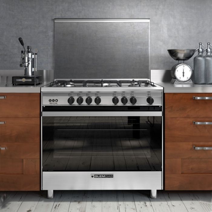 ⁦جليم جاز فرن غاز ، مقاس 60×90 سم، 5 عيون غاز، أمان كامل ، مروحة ، إيطالي، استيل- SE967GIFSMF⁩ - الصورة ⁦3⁩
