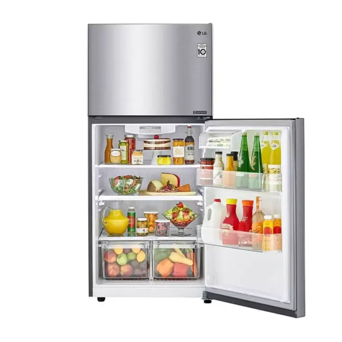 ⁦ثلاجة إل جي بابين مع فريزر علوي بسعة 19.6 قدم و553 لتر – ضاغط عاكس إنفرتر – ستانلس ستيل-LT20CBBVIV⁩ - الصورة ⁦3⁩