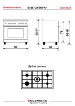 ⁦جليم غاز 60*90، أمان تام، متعدد الوظائف، مروحة ـ أستيل- ST967GIFSMF⁩ - الصورة ⁦8⁩