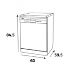 ⁦زتريست غسالة الاطباق - 15 برنامج- 8كيلو- لون استيل -ZW158STD⁩ - الصورة ⁦7⁩