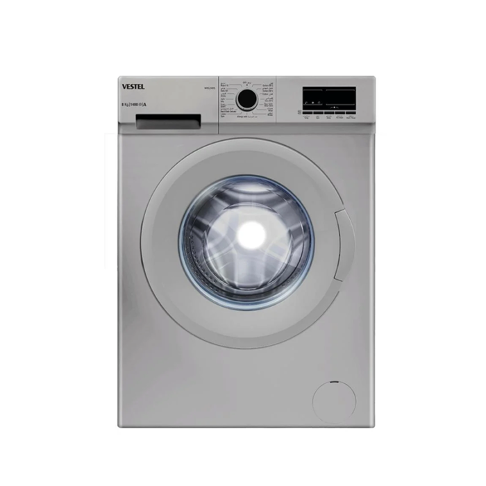 ⁦غسالة فيستل أوتوماتيك أمامية مع تنشيف 75% سعة 8 كيلو – فضي – W8124DS⁩ - الصورة ⁦2⁩