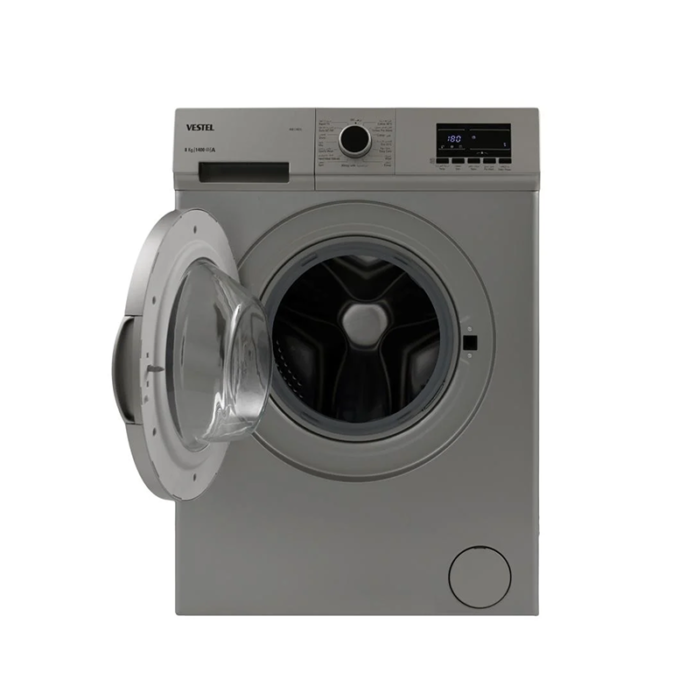 ⁦غسالة فيستل أوتوماتيك أمامية مع تنشيف 75% سعة 8 كيلو – فضي – W8124DS⁩ - الصورة ⁦3⁩