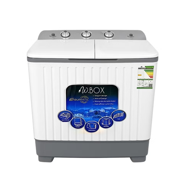 ⁦غسالة حوضين دبليو بوكس 7 كيلو أبيض WB9010L⁩ - الصورة ⁦2⁩
