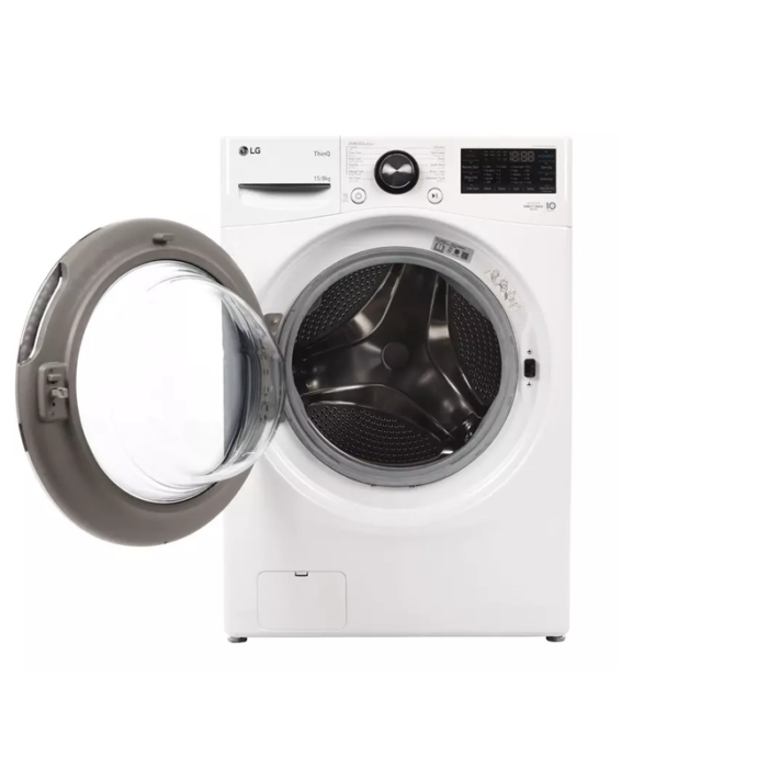 ⁦إل جي غسالة أوتوماتيك أمامية – 15 كجم غسيل / 8 كجم تنشيف – أبيض – WS1508WHT⁩ - الصورة ⁦3⁩