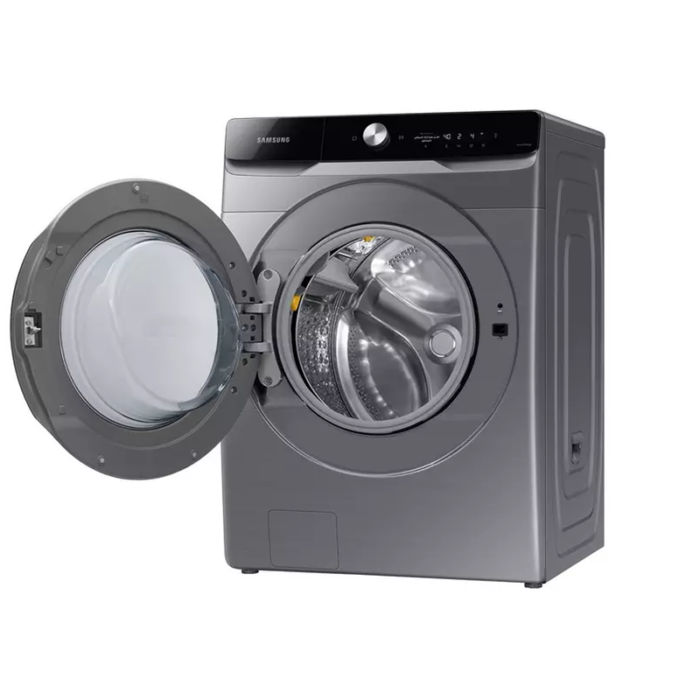 ⁦سامسونج غسالة ومجفف تحميل أمامي – 18 كجم غسيل و 11 كجم تجفيف – 24 برنامج – فضي- WD18T6300GP/YL⁩ - الصورة ⁦3⁩