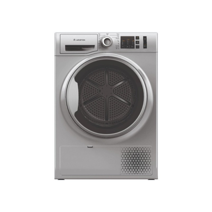 ⁦أريستون مجفف ملابس  تحميل أمامي 8 كجم، 15 برنامج مع مكثف، لون فضي -NTSCM108BS60HZ⁩ - الصورة ⁦2⁩
