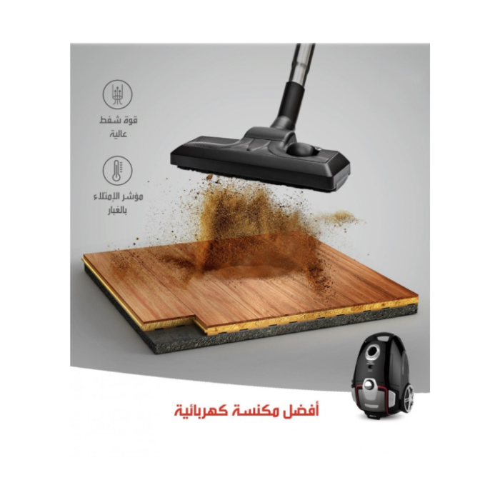 ⁦زي ترست مكنسة 4 لتر ، 2200 واط ، 60/50 هرتز- رمادي - ZVC46CR⁩ - الصورة ⁦4⁩