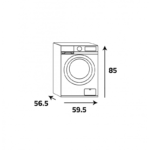 ز.ترست غسالة تعبئة أمامية (8) كيلو ، (15) برنامج ، فضي -ZFW80SM - الصورة 7