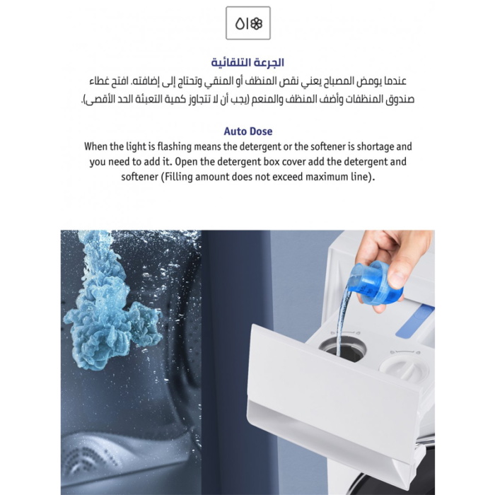 ⁦ز.ترست غسالة ومجفف  13ك/8ك، 14برنامج - فضي -ZFWD13MS⁩ - الصورة ⁦12⁩