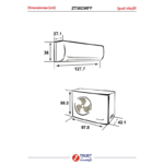 ⁦مكيف سبليت زي ترست 36 بارد فقط – تبريد فعلي 30,600 وحدة, واي فاي, 4 اتجاهات هواء, وضع نوم, تبريد سريع – ZT36CWFP⁩ - الصورة ⁦10⁩