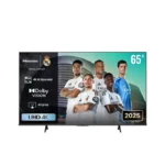 شاشة هايسنس 65 بوصة 4K UHD LCD تدعم Dolby Vision، تحسين الألوان الطبيعية، نظام تشغيل Vidaa U5، واي فاي وأوامر صوتية - 65A62N