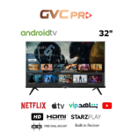 شاشة جي في سي برو، 32 بوصة، سمارت اندرويد ، LED، دقة HD، مع حامل جداري ، موديل LD-32TVS - الصورة 2