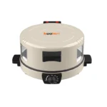 صانعة بيتزا وخبز عربي من كولن بقطر 30 سم وقدرة 1800 واط لتحضير سريع ومتساوٍ مع تصميم عملي باللون الأبيض. 800109003